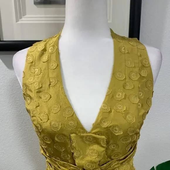 BHLDN | Quillaree Tethered Dots Dress Yellow Size 2 NWOT - Picture 6 of 12